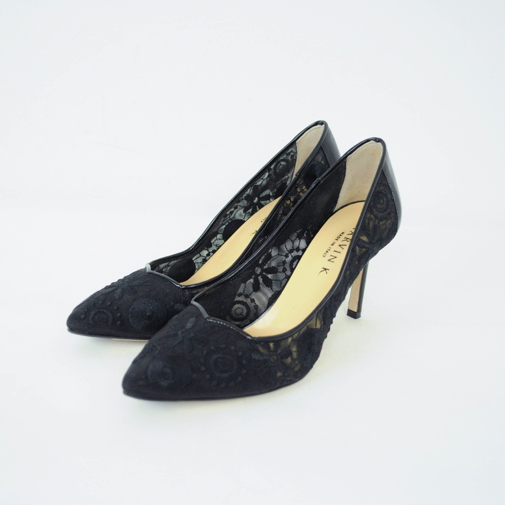 Marvin K Aquatalia Embroidered Carrie Pumps Heels